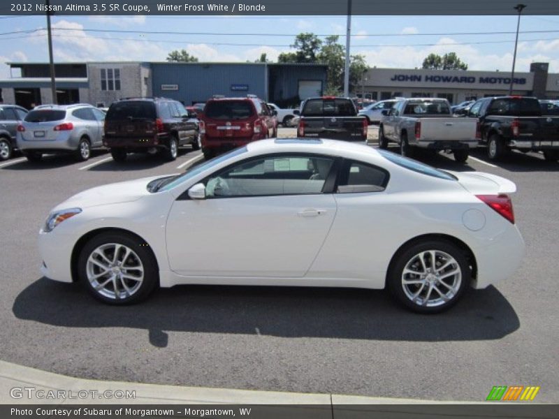 Winter Frost White / Blonde 2012 Nissan Altima 3.5 SR Coupe