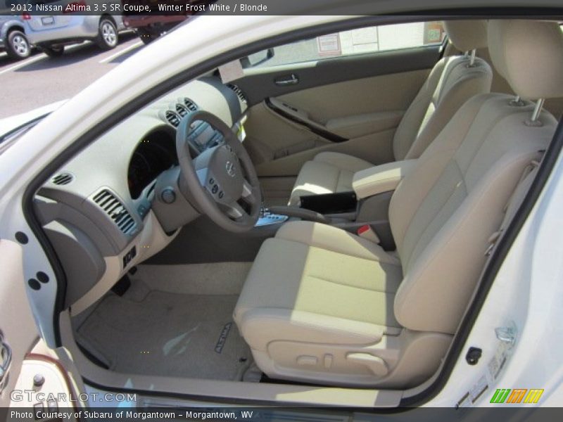 Winter Frost White / Blonde 2012 Nissan Altima 3.5 SR Coupe