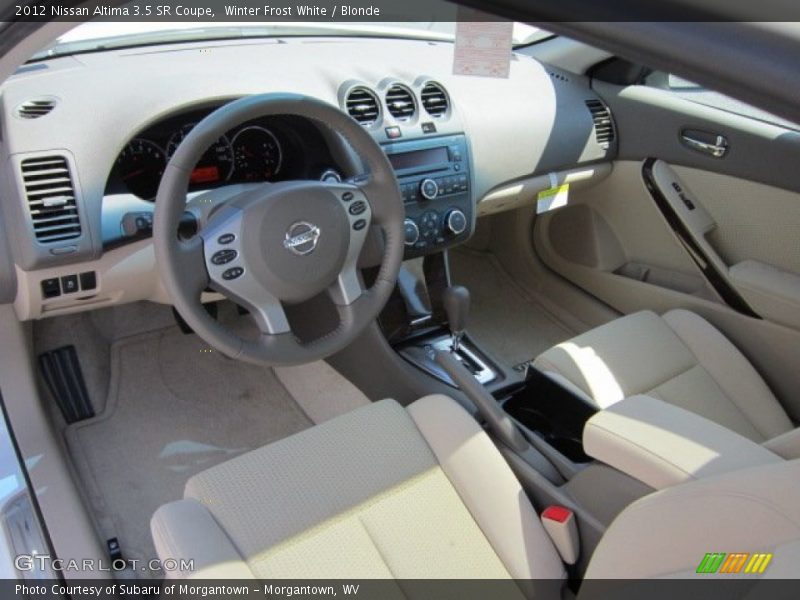 Winter Frost White / Blonde 2012 Nissan Altima 3.5 SR Coupe