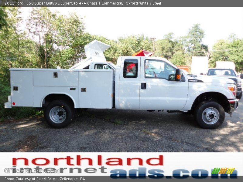 Oxford White / Steel 2011 Ford F350 Super Duty XL SuperCab 4x4 Chassis Commercial