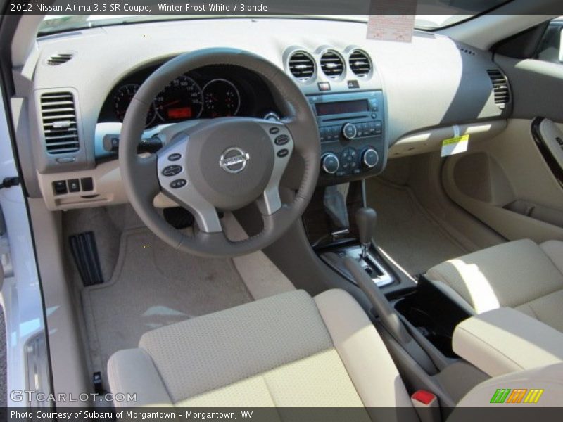 Winter Frost White / Blonde 2012 Nissan Altima 3.5 SR Coupe