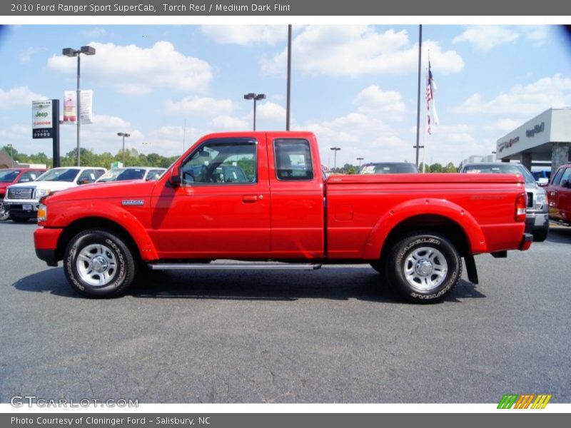 Torch Red / Medium Dark Flint 2010 Ford Ranger Sport SuperCab