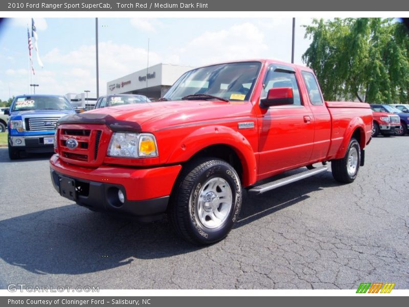 Torch Red / Medium Dark Flint 2010 Ford Ranger Sport SuperCab