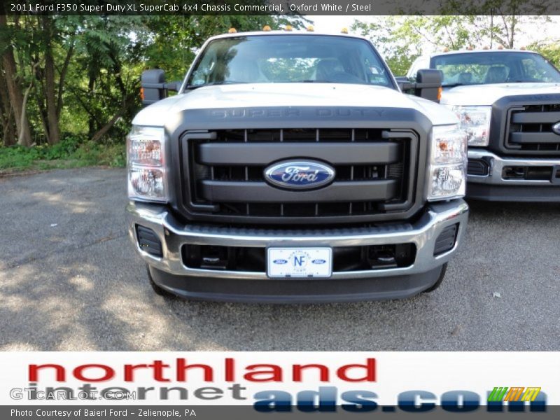 Oxford White / Steel 2011 Ford F350 Super Duty XL SuperCab 4x4 Chassis Commercial