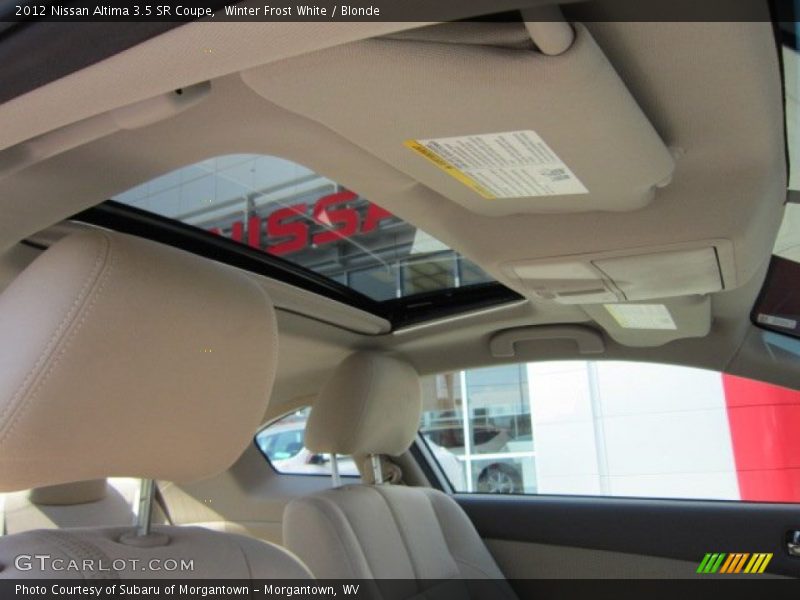 Winter Frost White / Blonde 2012 Nissan Altima 3.5 SR Coupe