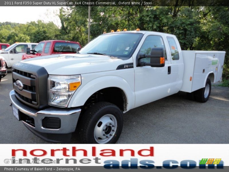 Oxford White / Steel 2011 Ford F350 Super Duty XL SuperCab 4x4 Chassis Commercial