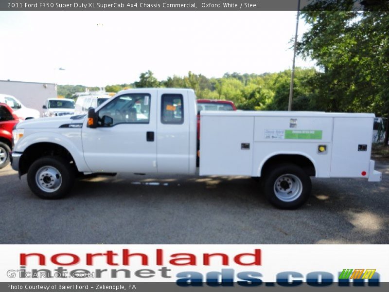 Oxford White / Steel 2011 Ford F350 Super Duty XL SuperCab 4x4 Chassis Commercial