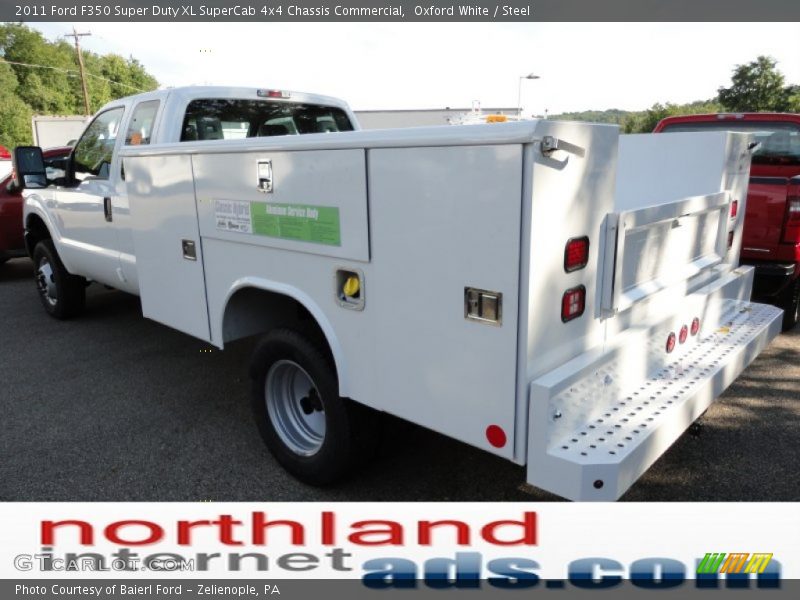 Oxford White / Steel 2011 Ford F350 Super Duty XL SuperCab 4x4 Chassis Commercial