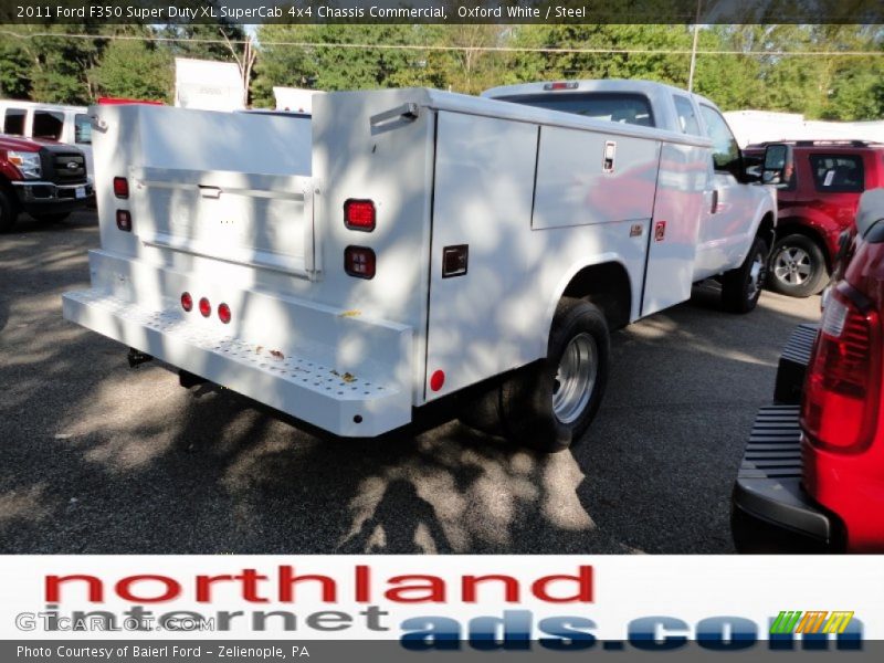 Oxford White / Steel 2011 Ford F350 Super Duty XL SuperCab 4x4 Chassis Commercial