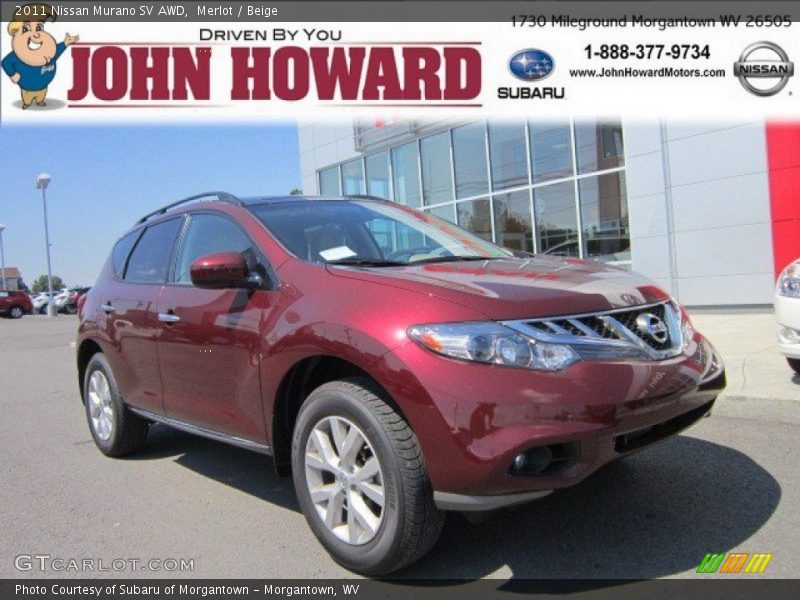 Merlot / Beige 2011 Nissan Murano SV AWD