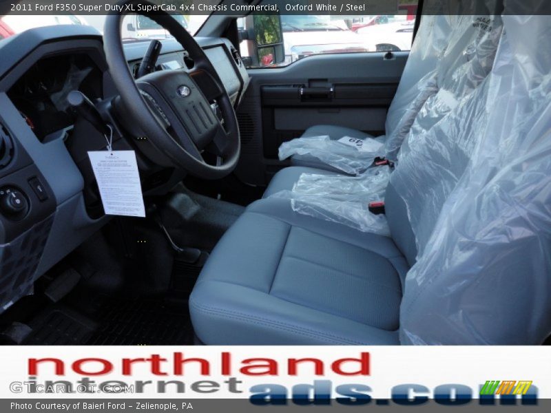 Oxford White / Steel 2011 Ford F350 Super Duty XL SuperCab 4x4 Chassis Commercial