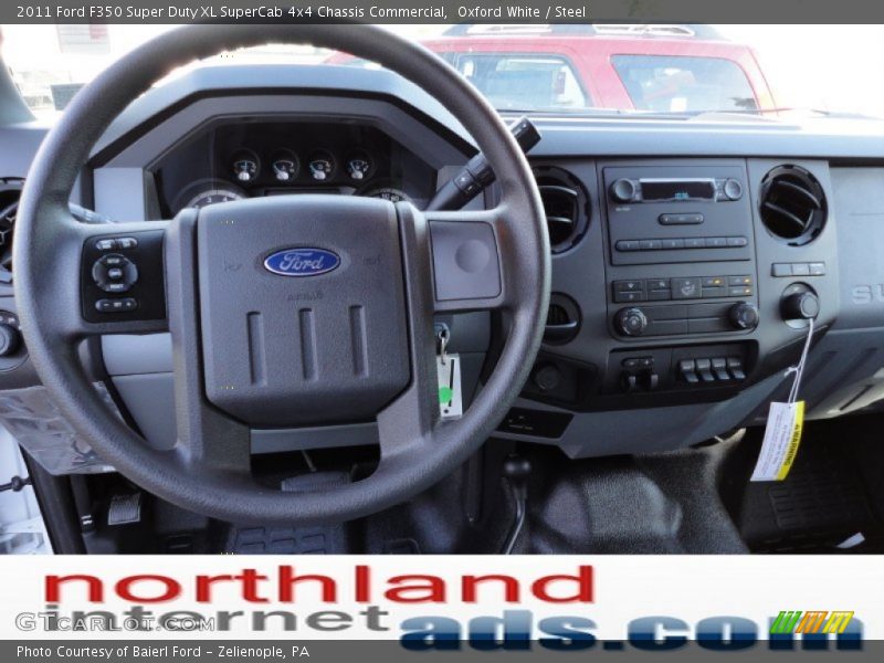Oxford White / Steel 2011 Ford F350 Super Duty XL SuperCab 4x4 Chassis Commercial