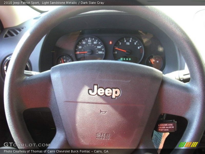 Light Sandstone Metallic / Dark Slate Gray 2010 Jeep Patriot Sport