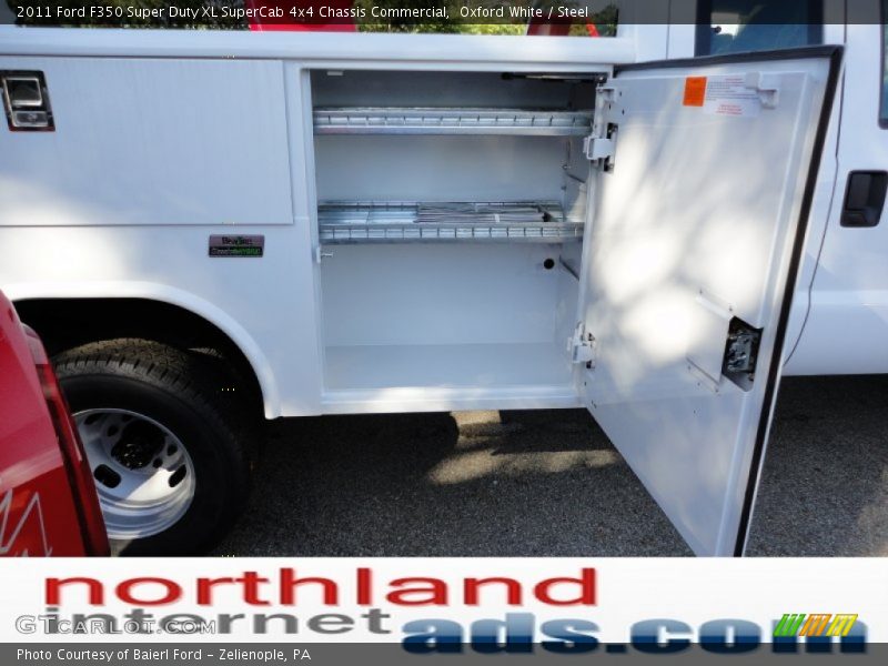 Oxford White / Steel 2011 Ford F350 Super Duty XL SuperCab 4x4 Chassis Commercial
