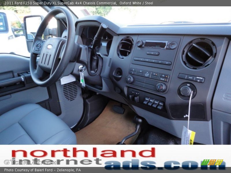 Oxford White / Steel 2011 Ford F350 Super Duty XL SuperCab 4x4 Chassis Commercial