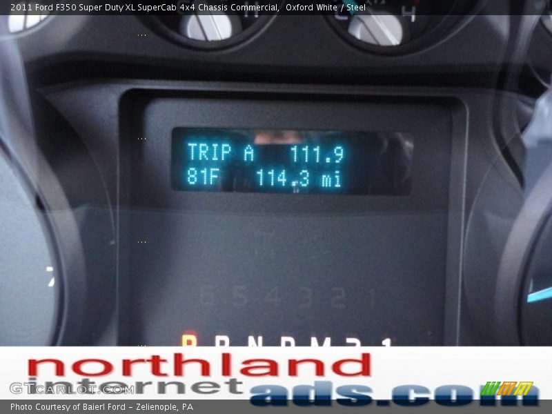 Oxford White / Steel 2011 Ford F350 Super Duty XL SuperCab 4x4 Chassis Commercial
