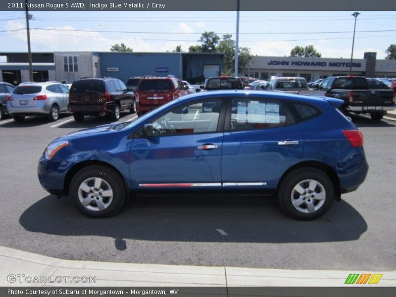 Indigo Blue Metallic / Gray 2011 Nissan Rogue S AWD