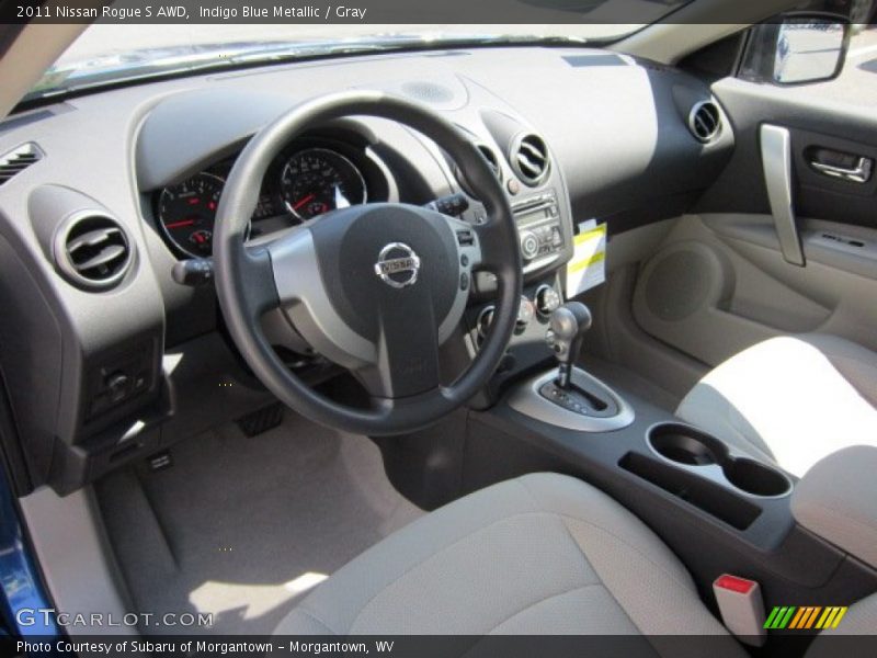 Indigo Blue Metallic / Gray 2011 Nissan Rogue S AWD