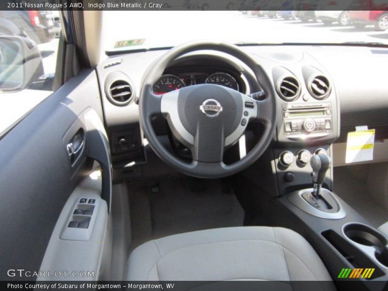 Indigo Blue Metallic / Gray 2011 Nissan Rogue S AWD