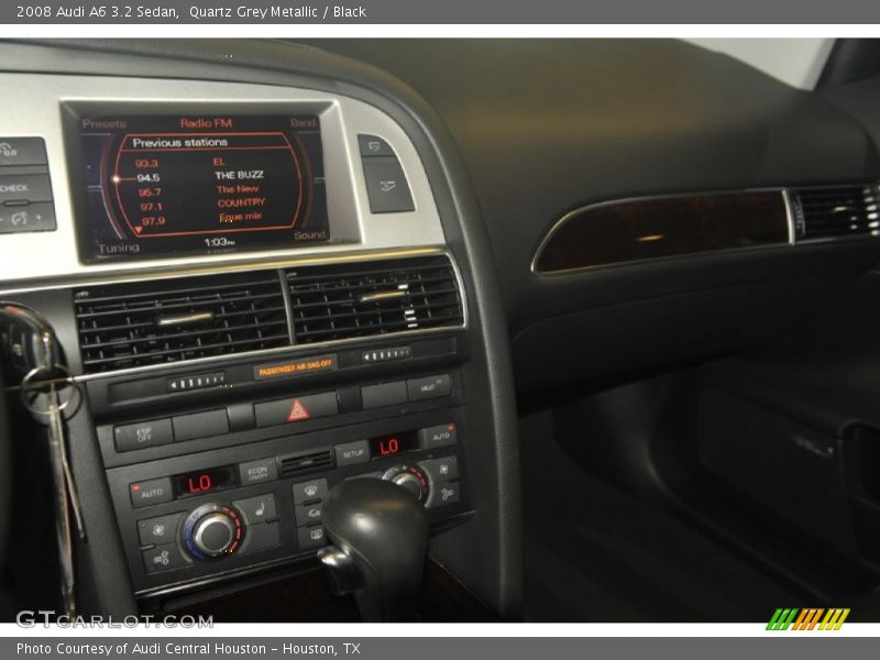 Quartz Grey Metallic / Black 2008 Audi A6 3.2 Sedan