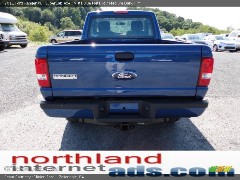 Vista Blue Metallic / Medium Dark Flint 2011 Ford Ranger XLT SuperCab 4x4