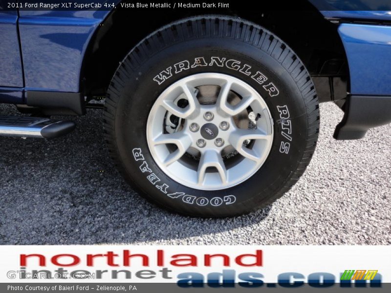 Vista Blue Metallic / Medium Dark Flint 2011 Ford Ranger XLT SuperCab 4x4