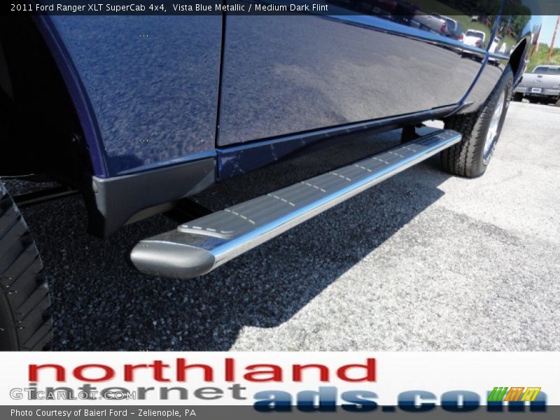 Vista Blue Metallic / Medium Dark Flint 2011 Ford Ranger XLT SuperCab 4x4