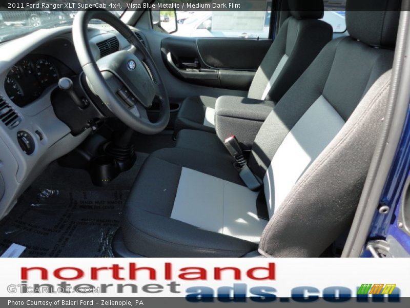 Vista Blue Metallic / Medium Dark Flint 2011 Ford Ranger XLT SuperCab 4x4