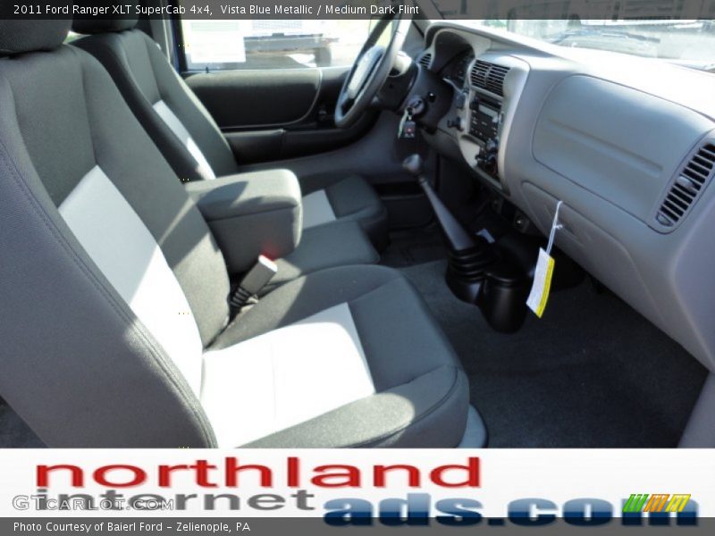 Vista Blue Metallic / Medium Dark Flint 2011 Ford Ranger XLT SuperCab 4x4