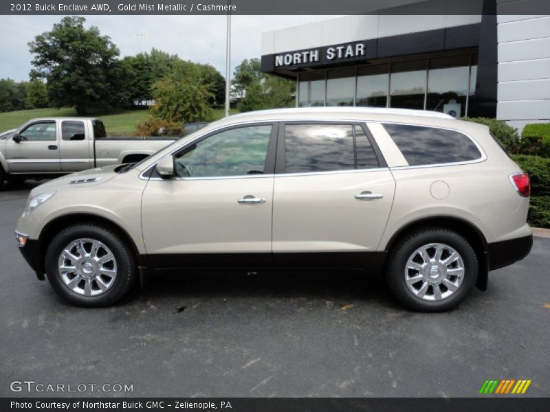 Gold Mist Metallic / Cashmere 2012 Buick Enclave AWD