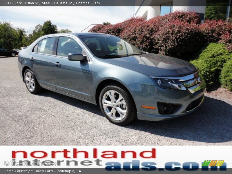 Steel Blue Metallic / Charcoal Black 2012 Ford Fusion SE