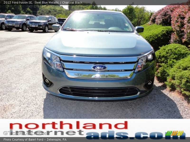 Steel Blue Metallic / Charcoal Black 2012 Ford Fusion SE