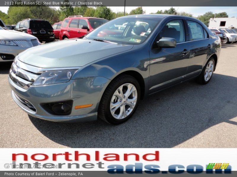 Steel Blue Metallic / Charcoal Black 2012 Ford Fusion SE