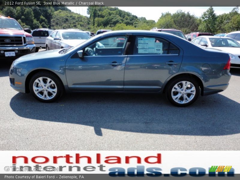 Steel Blue Metallic / Charcoal Black 2012 Ford Fusion SE