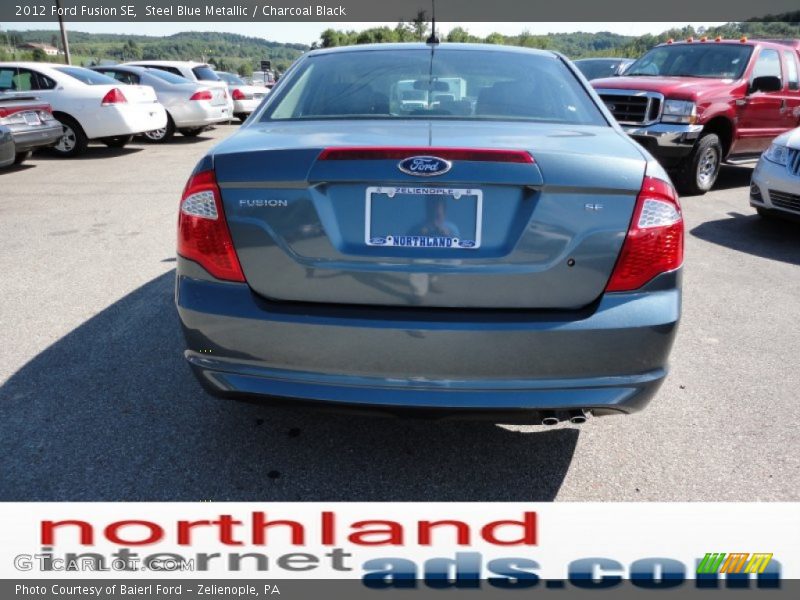 Steel Blue Metallic / Charcoal Black 2012 Ford Fusion SE