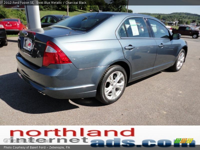 Steel Blue Metallic / Charcoal Black 2012 Ford Fusion SE