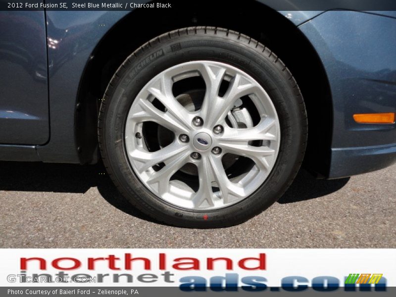 Steel Blue Metallic / Charcoal Black 2012 Ford Fusion SE