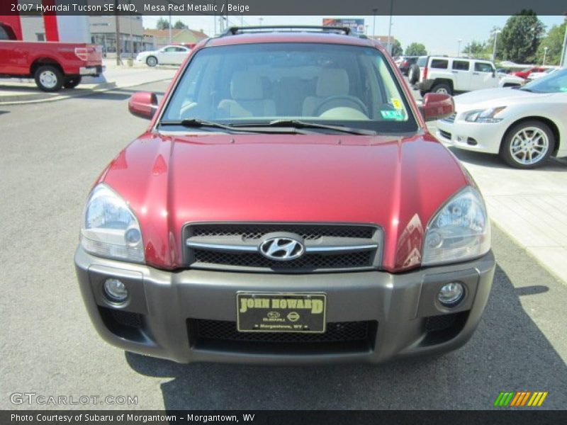 Mesa Red Metallic / Beige 2007 Hyundai Tucson SE 4WD