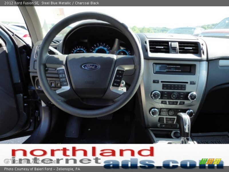 Steel Blue Metallic / Charcoal Black 2012 Ford Fusion SE