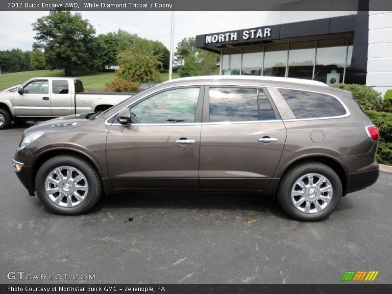 White Diamond Tricoat / Ebony 2012 Buick Enclave AWD