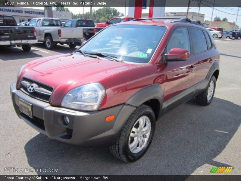 Mesa Red Metallic / Beige 2007 Hyundai Tucson SE 4WD
