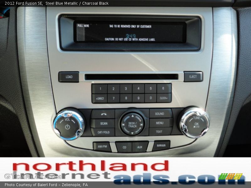Steel Blue Metallic / Charcoal Black 2012 Ford Fusion SE