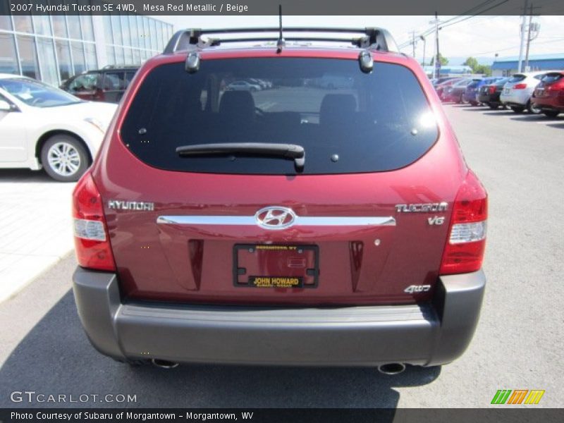 Mesa Red Metallic / Beige 2007 Hyundai Tucson SE 4WD