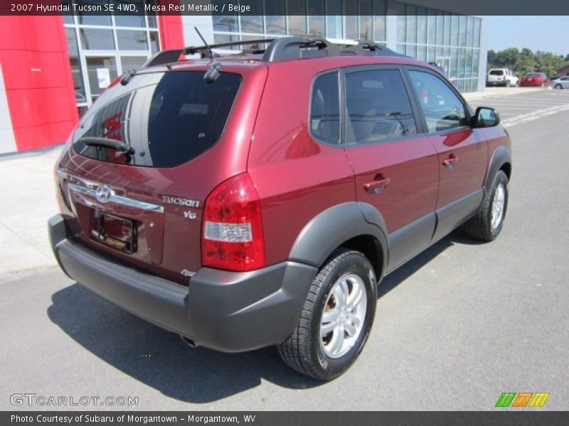 Mesa Red Metallic / Beige 2007 Hyundai Tucson SE 4WD