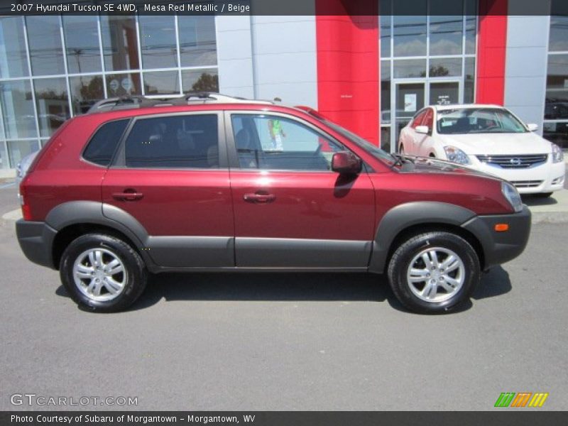 Mesa Red Metallic / Beige 2007 Hyundai Tucson SE 4WD