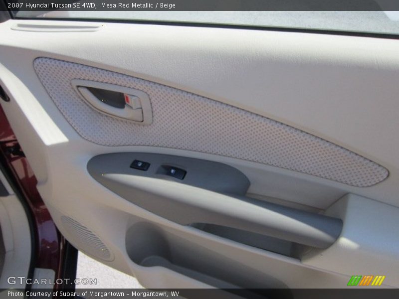 Mesa Red Metallic / Beige 2007 Hyundai Tucson SE 4WD