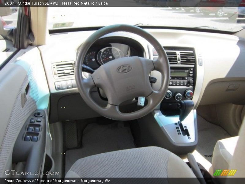 Mesa Red Metallic / Beige 2007 Hyundai Tucson SE 4WD