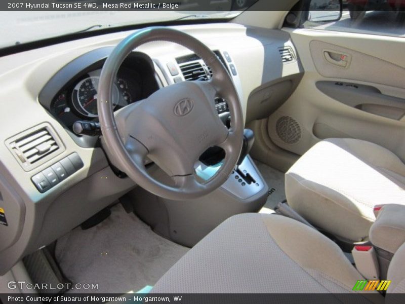 Mesa Red Metallic / Beige 2007 Hyundai Tucson SE 4WD