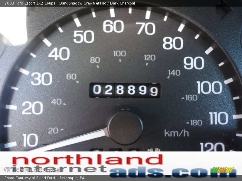 Dark Shadow Grey Metallic / Dark Charcoal 2003 Ford Escort ZX2 Coupe