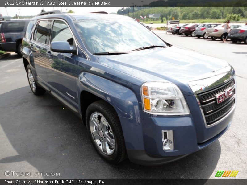 Steel Blue Metallic / Jet Black 2012 GMC Terrain SLT AWD